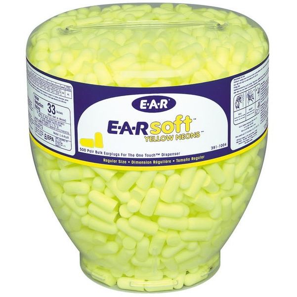 3M™ PD01002 EAR™ EARsoft™ Y Neons™ Earplugs, 36dB, Bottle