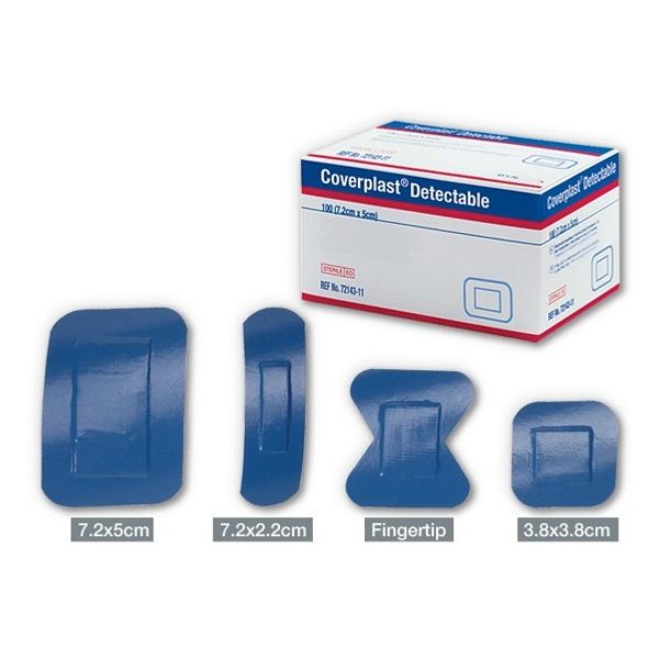 Coverplast X-Ray Detectable Plasters, 7.2 x 2.2cm (Pack of 100)
