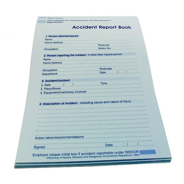 WAC Accident Report Book A5 5401009