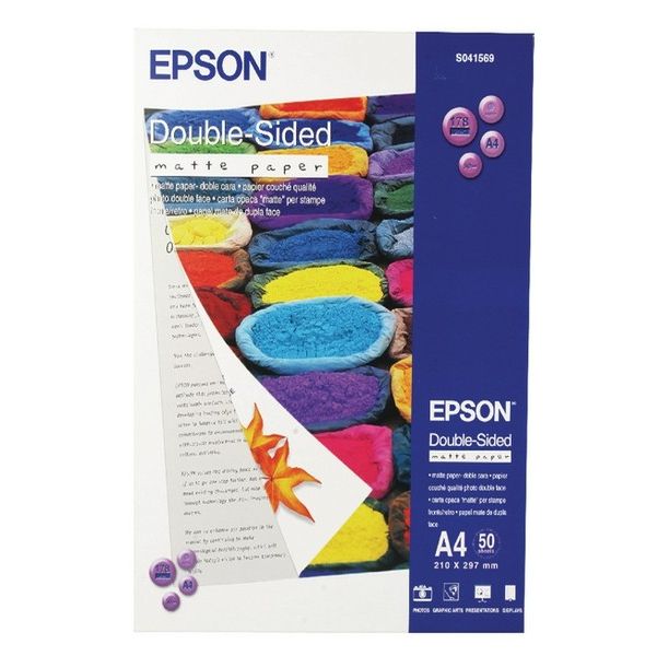 Epson Double Sided Matte Paper A4 Pk50
