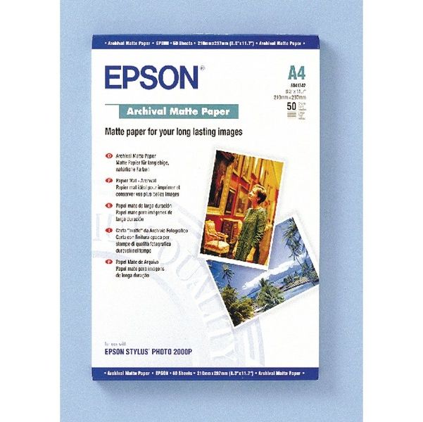 Epson A4 Archival Matte Paper Pk50