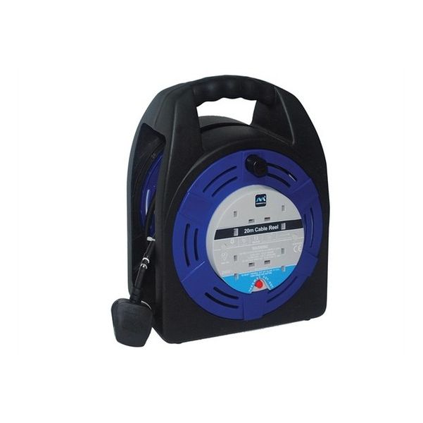 Masterplug nd Bag Cassette Reel 20 Metre 13 Amp 4 Socket Thermal Cutout