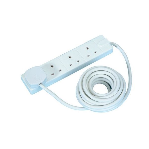 Masterplug 4 Gang Extension Lead 5 Metre 13 Amp White