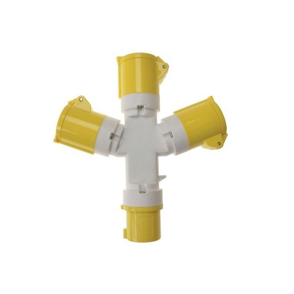 Faithfull Power Plus 3 Way Splitter 110 Volt