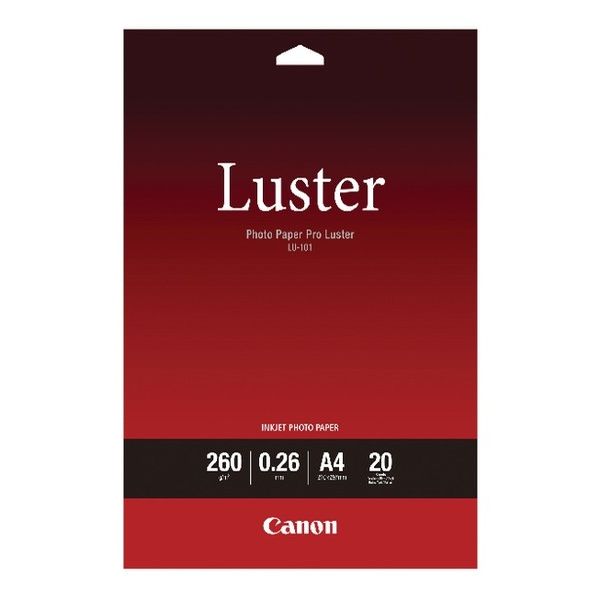 Canon Photo Paper Pro Luster A4 Pack of 20 6211B006