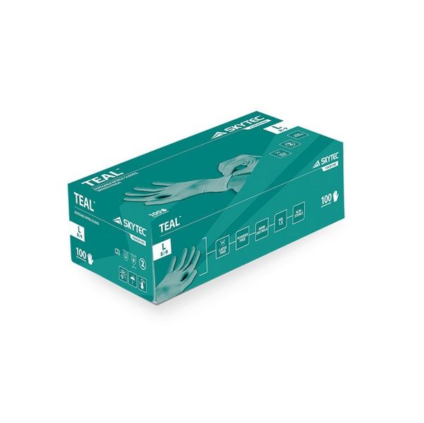 Skytec® TEAL™ Disposable Powder-Free Nitrile Examination Gloves, Teal