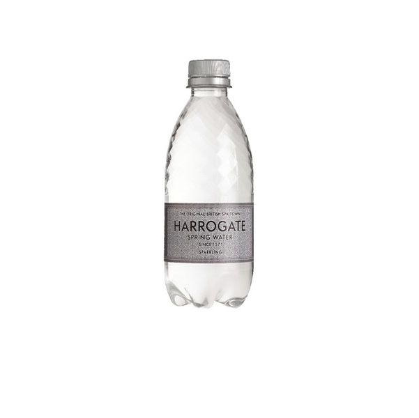 Harrogate Sparkling Water Plastic Bottle Silver Label