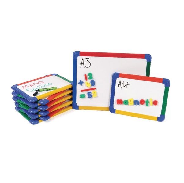 Show-Me A3 Rainbow Framed Magnetic Whiteboard  Mba3/5