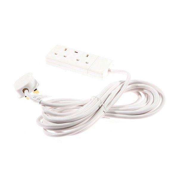 Extention Lead 240 Volt 2 Way 13A 5 Metre Neon