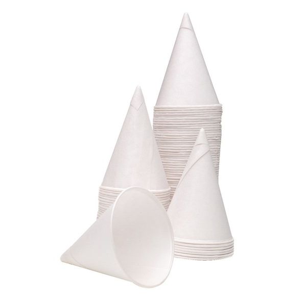 4oz Water Drinking Cone Cup White Pack of 5000 511012
