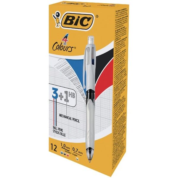 Bic® 4 Colours Ballpoin Pen and Mechanical Pencil 942104