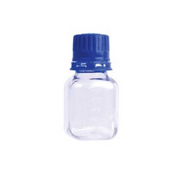 Square Media Bottle with Tamper Evident Cap, Petg (
