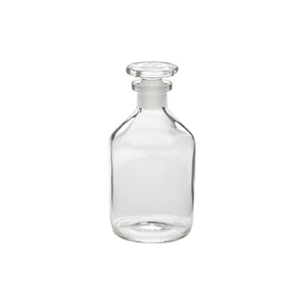 Reagent Bottle Glass, 100ml, Narrow Mouth, Stopper Size 14/23, Clear