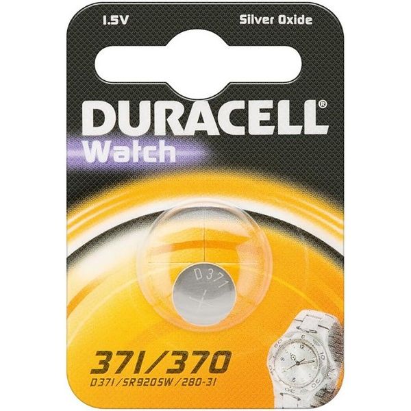 Duracell® 371/370 SR920SW 280-31 Silver Oxide Watch Battery, 1.5V