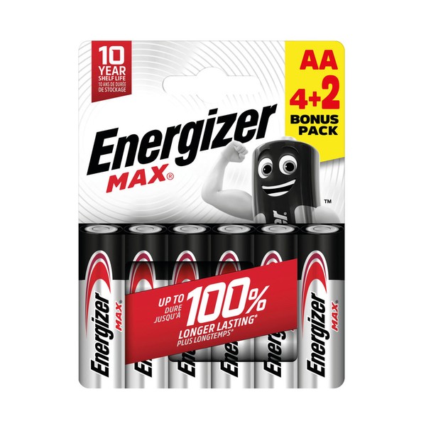 Energizer Max® AA Battery, Pack of 6