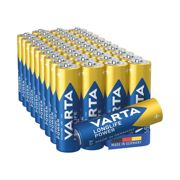 Varta Longlife Power AA Battery, Pack of 40