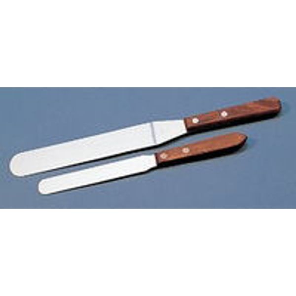 Stainless Steel Spatula, Wood Handle, 165mm x 27mm Blade, 110mm Handle