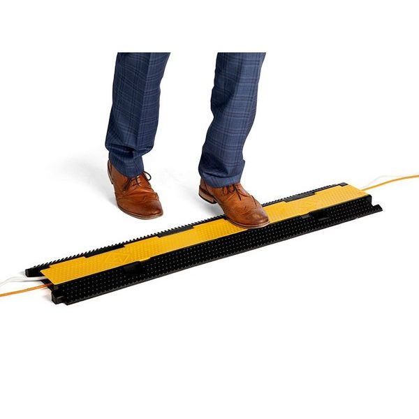 External One Channel Cable Protector, Black/Yellow, 990 mm